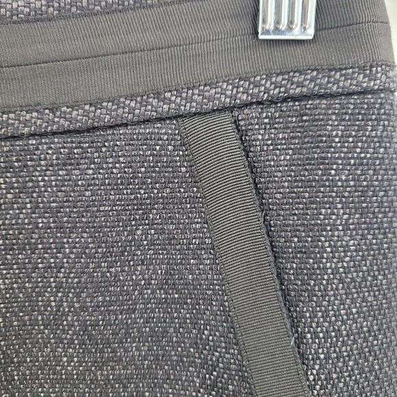 Ann Taylor black metallic twill pencil skirt fine Italian fabric size 14 - Picture 9 of 13